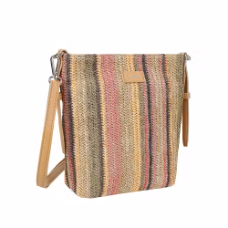 Stråväska liten rosa