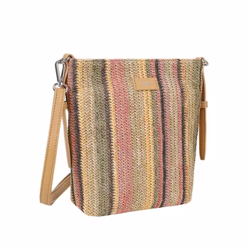 Stråväska liten rosa