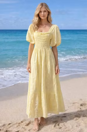 Ida klänning broderi angalis