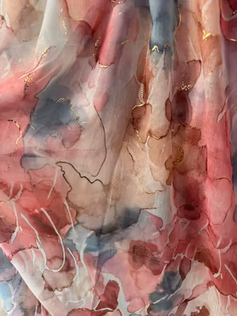 Paris sjal rosa abstrakt mönstrad