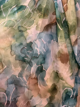 Paris sjal ljusgrön abstrakt mönstrad