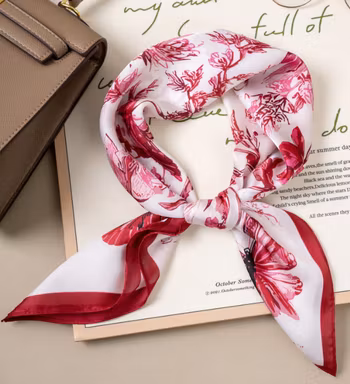 Paris scarf rosa fjäril