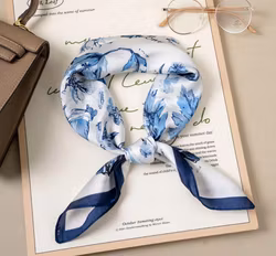 Paris scarf blå fjäril