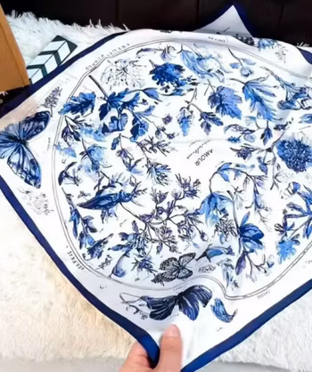 Paris scarf blå fjäril