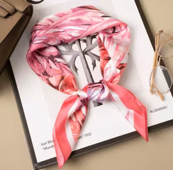 Paris scarf palmblad rosa