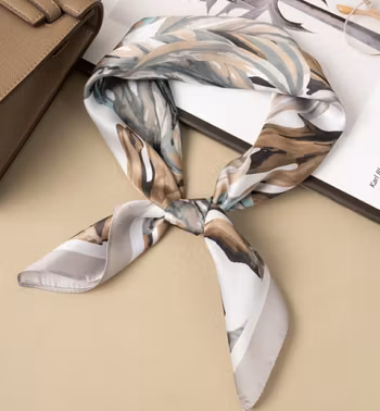 Paris scarf palmblad taupe