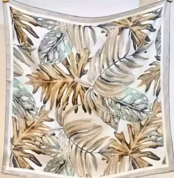 Paris scarf palmblad taupe