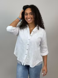 Kelly skjorta brodyr vit