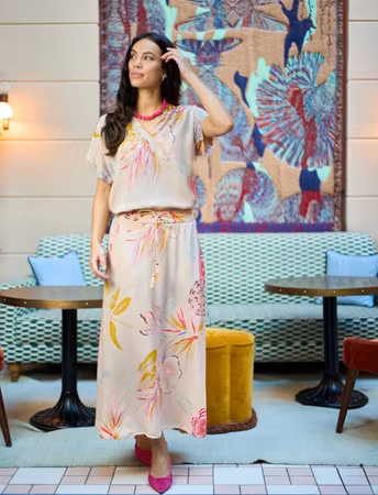 Luna kjol poppy rose