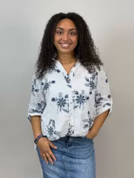 Kelly skjorta mönstrad vit/marin