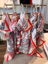 Minou scarf ocean röd