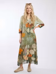 My life klänning blommig grön