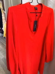 Alva V-neck klänning röd