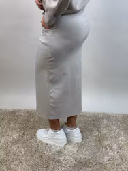 Märta stretchkjol beige