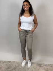 Signe stretchbyxa taupe