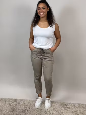 Signe stretchbyxa taupe