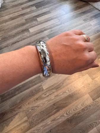 Bangle hamrad silver
