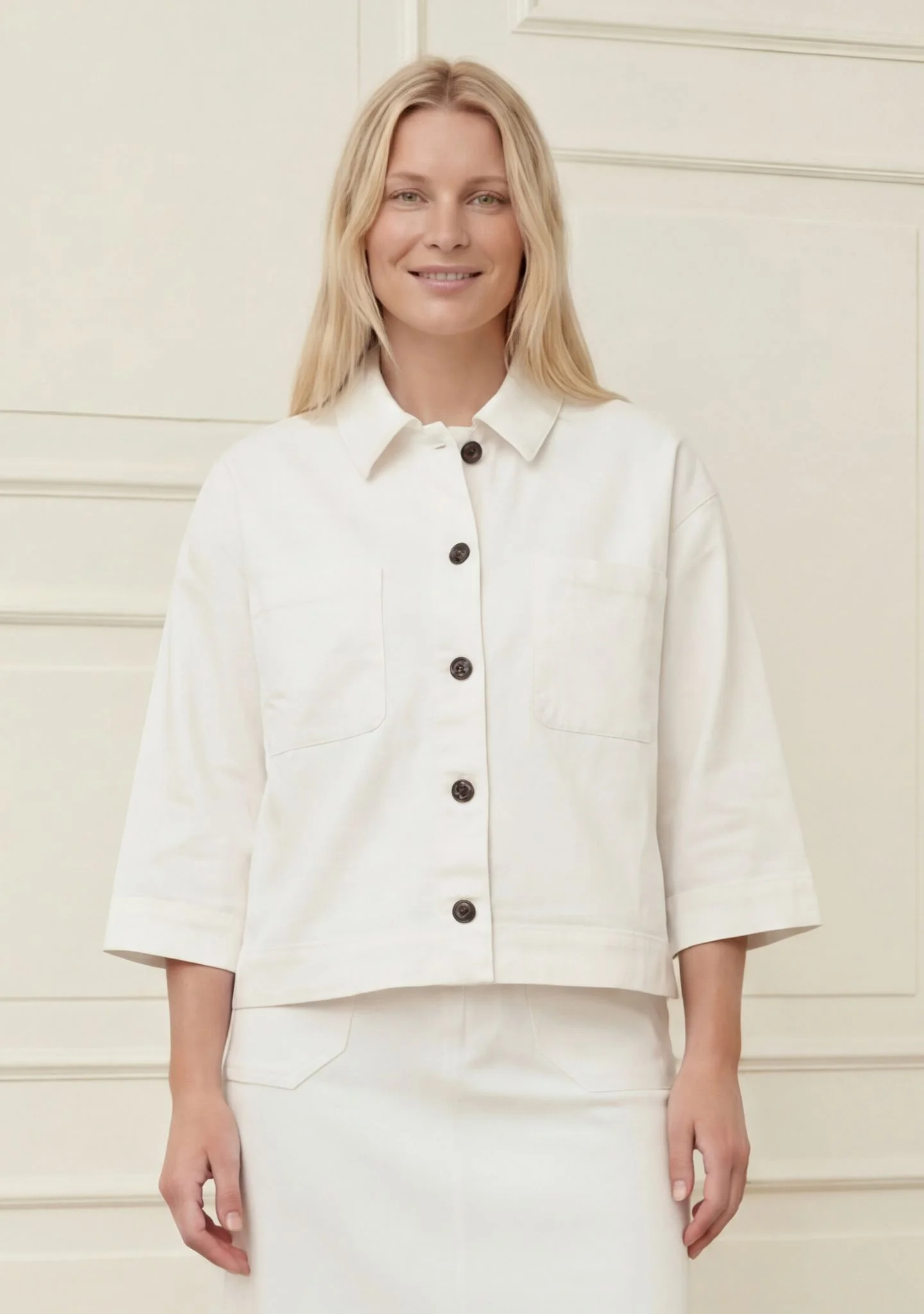 Carpi jeansjacka broken white