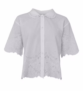 Agneta spetsblus vit