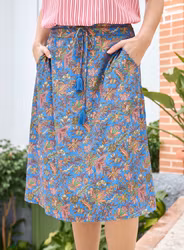 Luna kjol midi violet blue