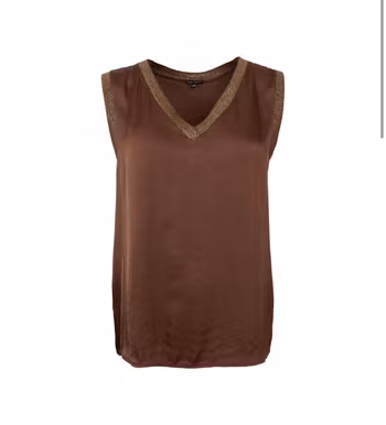 Mabel ärmlös topp brun