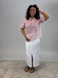 Dalia jeanskjol vit