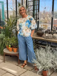 Leah ankelbyxa jeansblå
