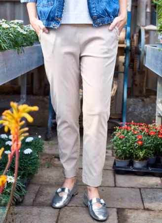Beate cigarrbyxa sand