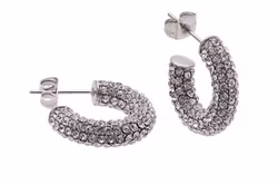 Lola crystal hoop clear/silver