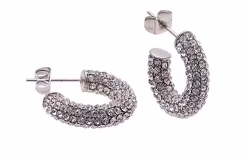 Lola crystal hoop clear/silver