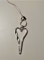 Twistat hjärta halsband silver