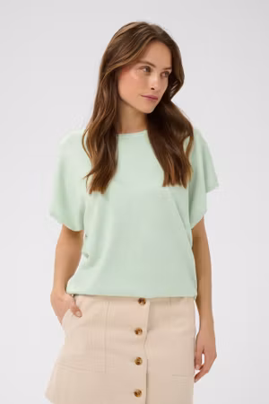 Mila kortärmad cameo green