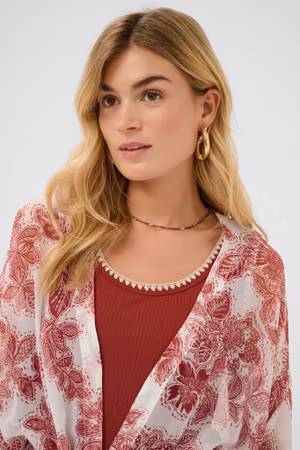 Jessica kimono brandy flower