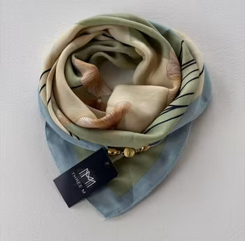 Scarf magnet grönblå 70x70