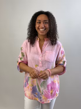 Sandra blus rosa mönstrad