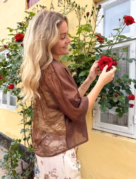 Carla lace shirt brun