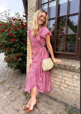 Luna omlottklänning pink vibe