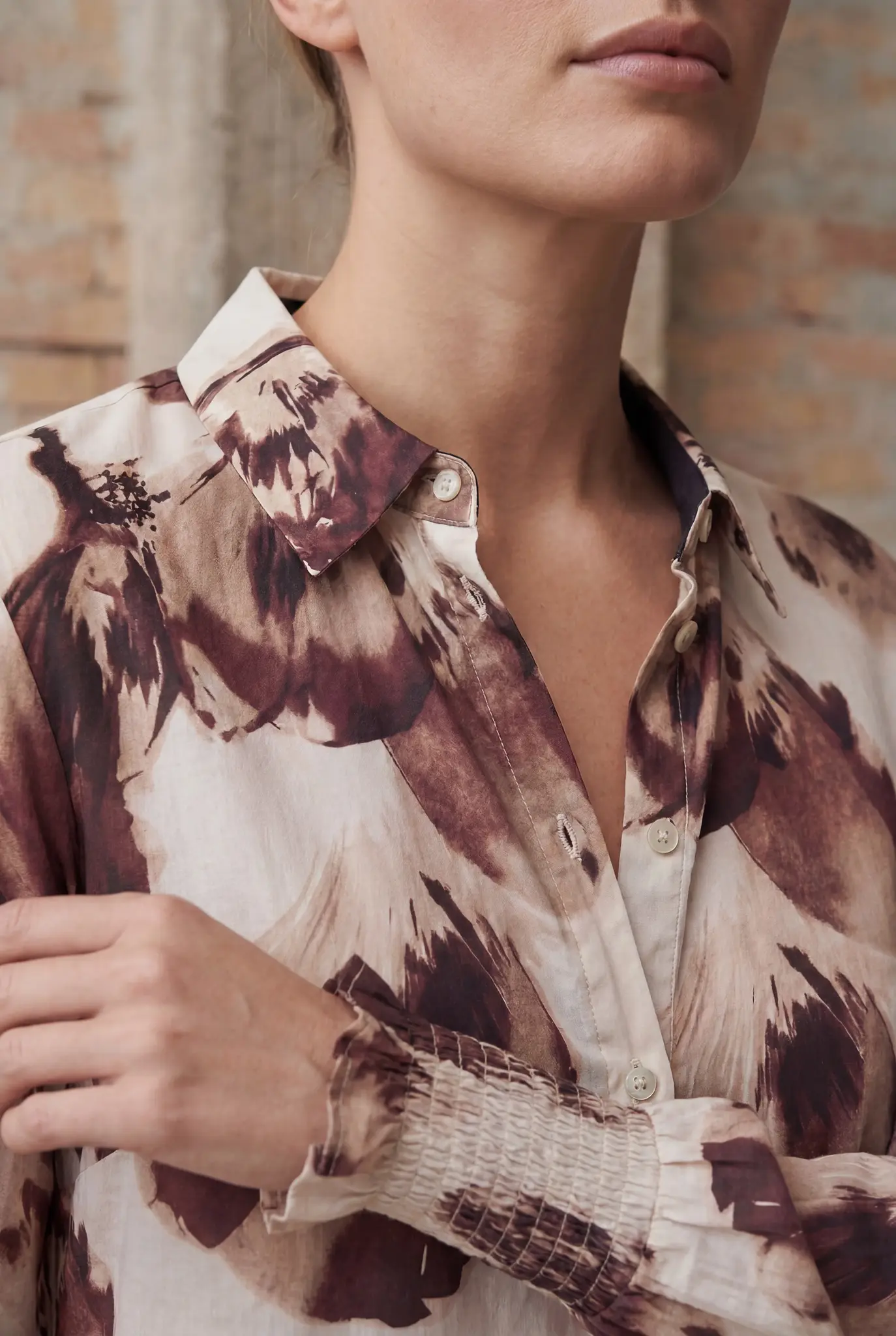 Ane smock shirt aubergine