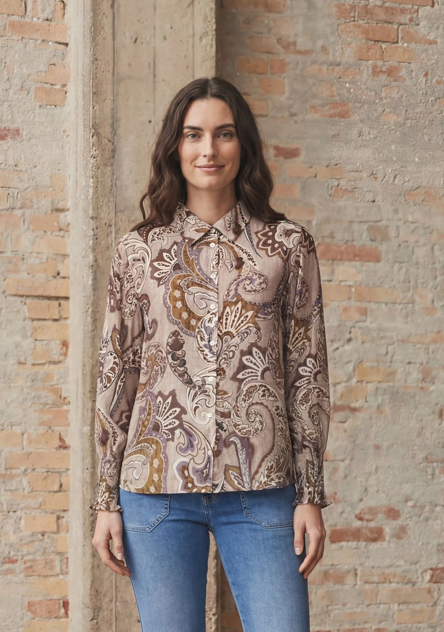 Lotta smock shirt taupe
