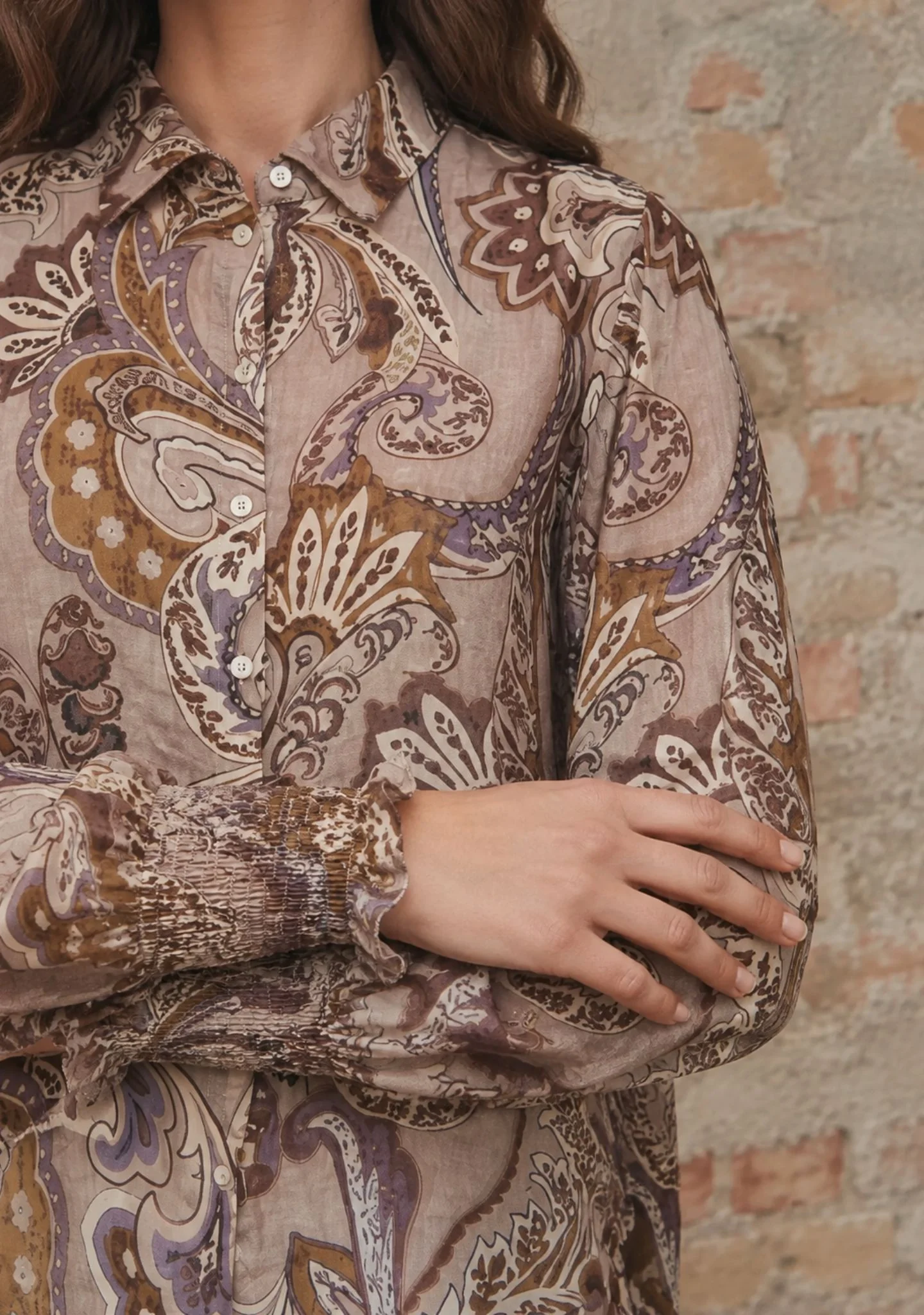 Lotta smock shirt taupe