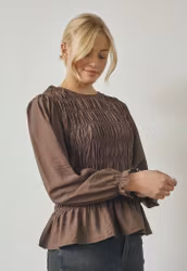 Noel smockblus brun