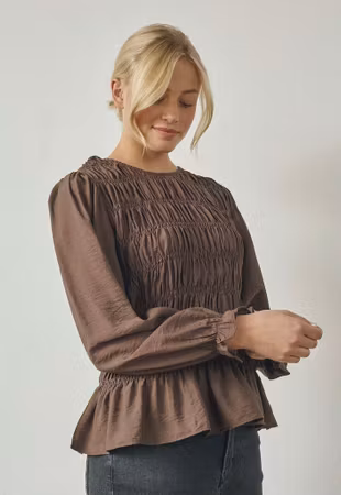 Noel smockblus brun