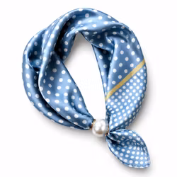 Scarf magnet blå prickig