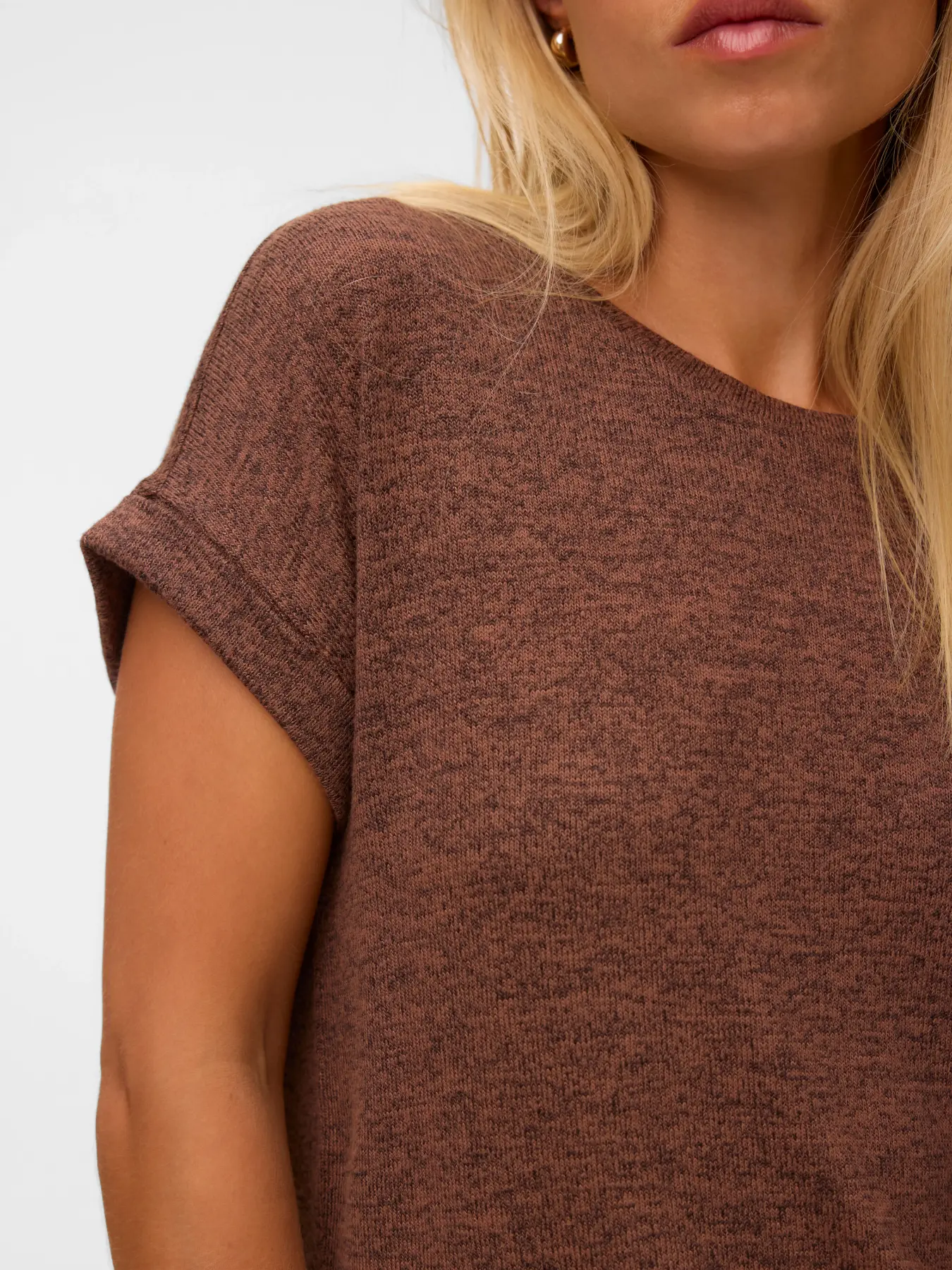 Brianna topp cocoa brown melange