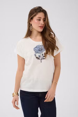 Munni t-shirt blue flower