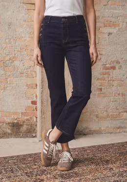 Como buttom jeans unwashed denim