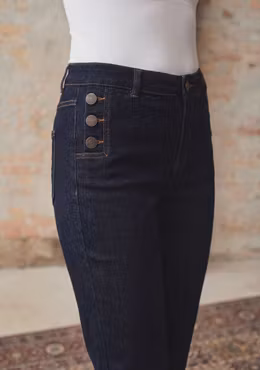 Como buttom jeans unwashed denim