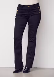 Lido button long jeans svart
