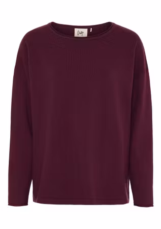 Frigga rundhals aubergine