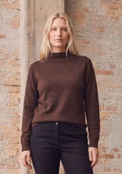 Frigga pullover dark brown melange